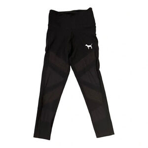 Victoria’s Secret pink leggings
Size small 
Black with mesh 
Good condition